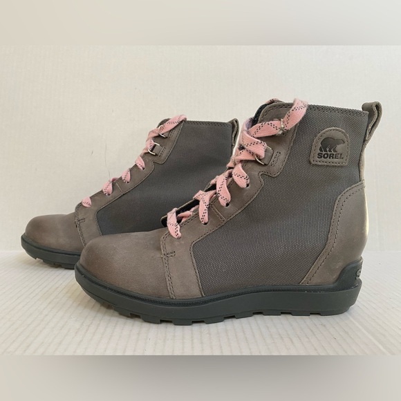 NWOB Sorel Evie II Lace Wedge Booties Size 8 - Picture 5 of 8